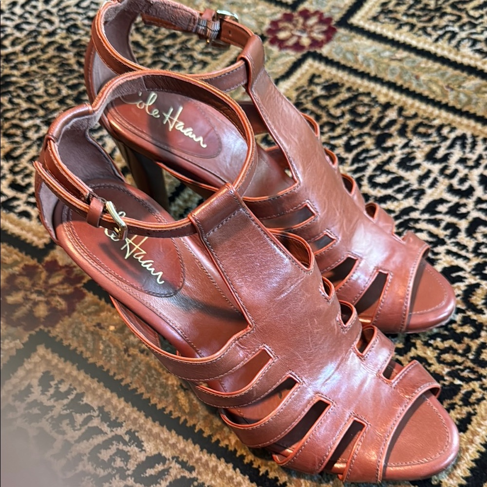 Cole Haan Tan Heeled Sandals